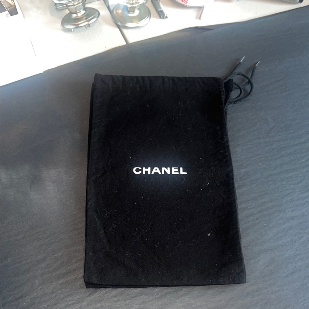 CHANEL Black Drawstring Pouch